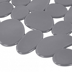 Коврик для ванны противоскользящий 70х36 см, "Галька", темно-серый, ПВХ, присоски, PRIMILA (ПРИМИЛА),700379