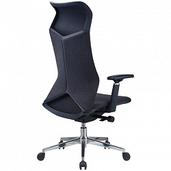 Кресло офисное CHAIRMAN CH 583 SL, хром, 3D подлокотники, синхромеханизм, ткань, темно-серое, 7131358
