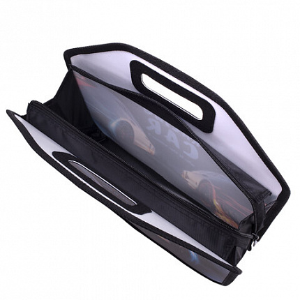 Папка-сумка ЮНЛАНДИЯ, 1 отделение, фетровые ручки, 34х30х11 см, "Night race", 270999