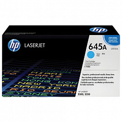 Картридж лазерный HP (C9731A) Color LaserJet 5500/5550, №645A, голубой, оригинальный, ресурс 12000 страниц