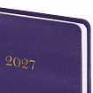 Ежедневник датированный 2027 А5 138х213мм BRAUBERG Elegant, под кожу, застежка, фиолетовый, 118015