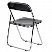 Стул складной глянцевый черный BRABIX "Style CF-015", хромированный каркас, пластик, 533248