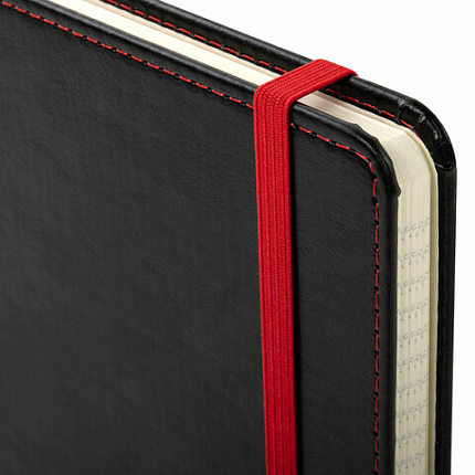 Блокнот БОЛЬШОЙ ФОРМАТ (180х250 мм) B5, BRAUBERG "Office", под кожу 80 л., клетка, черный, 113309