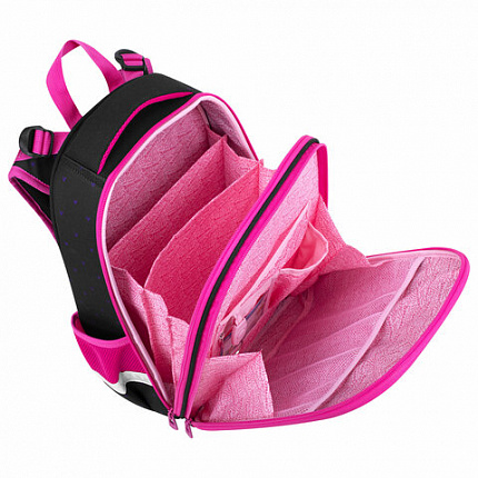 Ранец BRAUBERG PREMIUM, 2 отделения, с брелком, "Space sweets", LED ЛАМПОЧКИ, 38х29х16 см, 272020