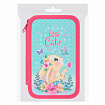 Пенал ПИФАГОР, 3 отделения, ламинированный картон, 19х11 см, "Pretty bunny", 273485