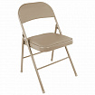 Стулья складные BRABIX "Golf Plus CF-003" КОМФОРТ, КОМПЛЕКТ 4шт., бежевый каркас, кожзам бежевый, 533033