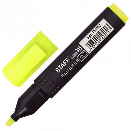 Текстовыделитель STAFF College "STICK HL-497", ЖЕЛТЫЙ, 1-4 мм, 151497