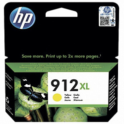 Картридж струйный HP (3YL83A) для HP OfficeJet Pro 8023, №912XL желтый, ресурс 825 страниц, оригинальный