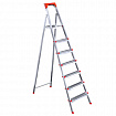 Стремянка стальная 7 ступеней, верхняя площадка 1,55 м, до 150 кг, облегченная, вес 8,74 кг, UFUK, ТУ 21/KRM507