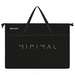 Папка для рисунков и чертежей с ручками BRAUBERG А3, пластик, молния сверху, "Minimal", 274542