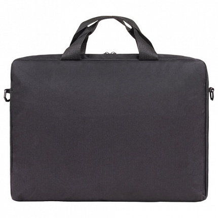 Сумка портфель BRAUBERG PRACTICAL с отделением для ноутбука 15,6", Grey line, черная, 29х40х7 см, 272604