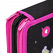 Пенал BRAUBERG, 3 отделения, полиэстер, 21х14 см, "Веселый космос", 272332