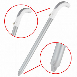 Совок для мусора КОМПЛЕКТ щетка + рукоятка совка 84см, щетки 63-108 см телескоп, магнитный держатель, бело-серый, колорбокс, DASWERK, 608950