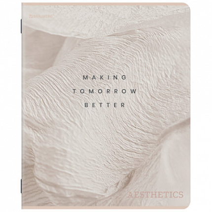 Тетрадь А5, 48 л., BRAUBERG, скоба, клетка, SoftTouch, "Пастельная", (микс в спайке), 405330