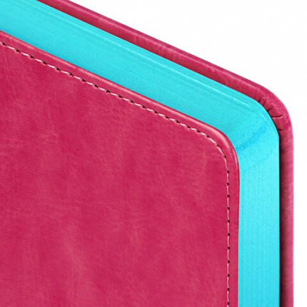 Ежедневник датированный 2026 А5 138x213 мм, BRAUBERG "Inspiration", под кожу, цветной срез, розовый, 117478