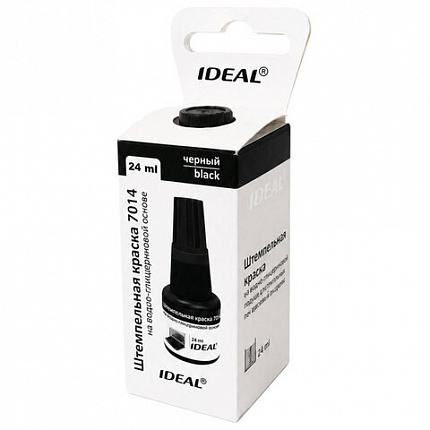 Краска штемпельная TRODAT IDEAL 7014 черная 24 мл, на водно-глицериновой основе, 2069, 206915/219403