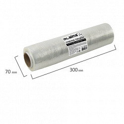 Пленка пищевая ПЭ 300 мм х 300 м, ГАРАНТИРОВАННАЯ ДЛИНА, 6 мкм, вес нетто 0,48 кг ±5%, LAIMA, 605039