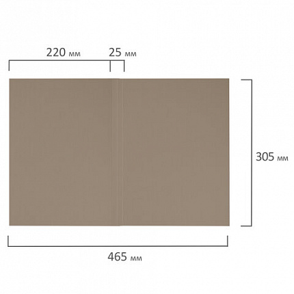 Папка без скоросшивателя "Дело", картон, плотность 320 г/м2, до 200 листов, ОФИСМАГ, 127818