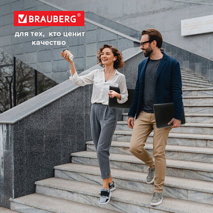 Папка на молнии пластиковая BRAUBERG "Contract", А4, 335х242 мм, внутренний карман, черная, 225162