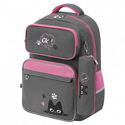 Рюкзак ЮНЛАНДИЯ COMPLETE с пеналом в комплекте, эрго-спинка, "Wonder cat", 42х29х14 см, 274431