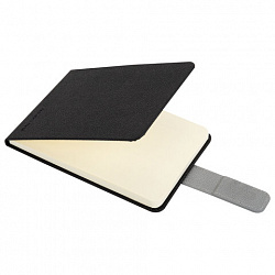 Еженедельник недатированный МАЛЫЙ ФОРМАТ 105х158мм BRAUBERG "Modern" под кожу, застежка, 64 листа, черный, 118656