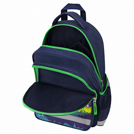Рюкзак ПИФАГОР SCHOOL, 1 отделение, 3 кармана, "Футбольный матч", 38x28х14 см, 273171