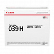 Картридж лазерный CANON (039H) i-SENSYS LBP 351x/352x, увеличенный ресурс 25000 стр., оригинальный, 0288C001