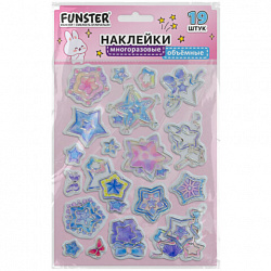 Наклейки объемные "Вдохновение", 19х15 см, ассорти 12 видов, FUNSTER (ФАНСТЕР), 666088