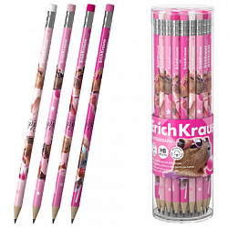 Карандаш чернографитный с ластиком ERICH KRAUSE "CapyBarbara", НВ, 62771