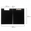 Папка-планшет BRAUBERG "Contract", А4 (315х230 мм), с прижимом и крышкой, пластиковая, черная, сверхпрочная, 1,5 мм, 223489