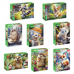 Пазл картонный "МИР ПУШИСТЫХ ЧУДЕС" 260 элементов АССОРТИ, 220х330 мм, HATBER