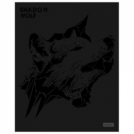 Тетрадь А5, 48 л., HATBER, скоба, клетка, матовая ламинация, 3D-лак, "Shadow" (микс в спайке), 093204, 48Т5лолВ1