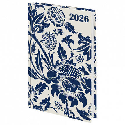 Ежедневник датированный 2026 145х215 мм, А5, STAFF, ламинированная обложка, "Blue fresco", 117324