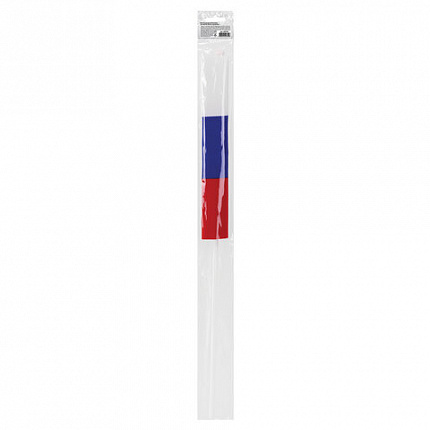 Флаг России ручной 30х45 см, без герба, с флагштоком, BRAUBERG/STAFF, 550182
