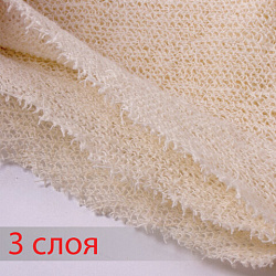 Тряпка для пола 60х80 см, трехслойная, нитепрошивная (НЕТКОЛ), 360 г/м2, светлая, 100% хлопок, LAIMA, 606632