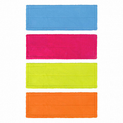 Насадка МОП плоская КОМПЛЕКТ 4 шт., УНИВЕРСАЛЬНАЯ для швабр 38-42 см (ТИП К), микрофибра, LAIMA, 607459