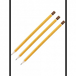 Карандаши чернографитные KOH-I-NOOR "1580", НАБОР 3 шт., HB, без резинки, заточенные, блистер, 15800HB001BL