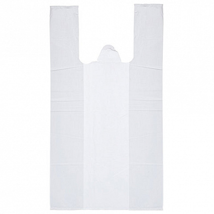 Пакеты "майка", КОМПЛЕКТ 100 шт., 44+18х70 см, ПНД, 20 мкм