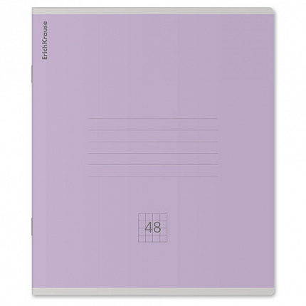 Тетрадь А5, 48 л., скоба, клетка, обложка картон, ERICH KRAUSE "КЛАССИКА", микс в спайке, 56099