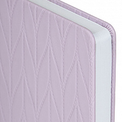 Ежедневник недатированный А5 138х213 мм, BRAUBERG "Braided", под кожу, гвоздик 160 л., сиреневый, 116596