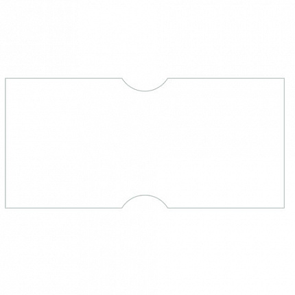 Этикет-лента 21х12 мм прямоугольная, белая, КОМПЛЕКТ 5 рулонов по 600 шт., BRAUBERG, 114207