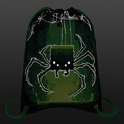 Мешок для обуви BRAUBERG PREMIUM, карман, подкладка, светоотражайка, 43х33 см, "Digital spider", 273444