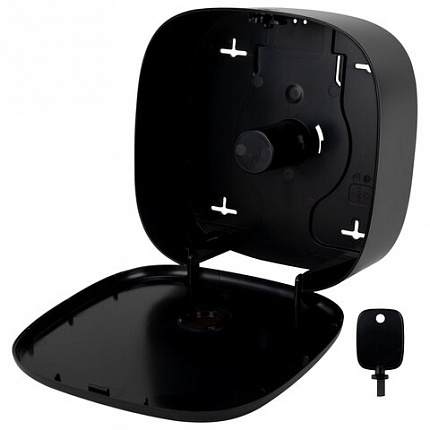 Диспенсер для туалетной бумаги LAIMA PROFESSIONAL PREMIUM BLACK (Система T2), малый, черный, ABS-пластик, 609521