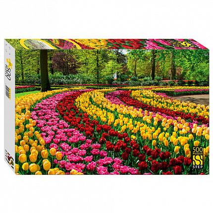 Пазл картонный 500 элементов, АССОРТИ, поле 50х34,5 см, STEP PUZZLE
