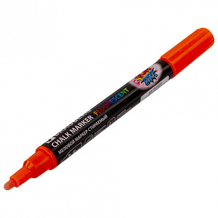 Маркер меловой "POP-ART" ОРАНЖЕВЫЙ, 3,5 мм, стираемый, для гладких поверхностей, BRAUBERG, 151523