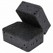 Губки для посуды 9,5х7х3,5 см, КОМПЛЕКТ 10 шт., BIG BLACK, КРУПНОПОРИСТЫЙ поролон с абразивным слоем, LAIMA, 608650