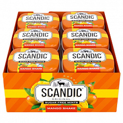 Драже освежающие SCANDIC без сахара со вкусом "Манго", 14 г, 4603766426075