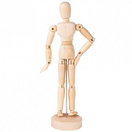 Манекен человека художественный BRAUBERG ART CLASSIC, мужской, дерево, высота 20 см., 191287