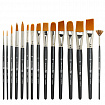 Кисти художественные набор 15 шт., синтетика, BRAUBERG ART CLASSIC, 200962