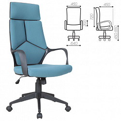 Кресло офисное BRABIX PREMIUM "Prime EX-515", ткань, голубое, 531568